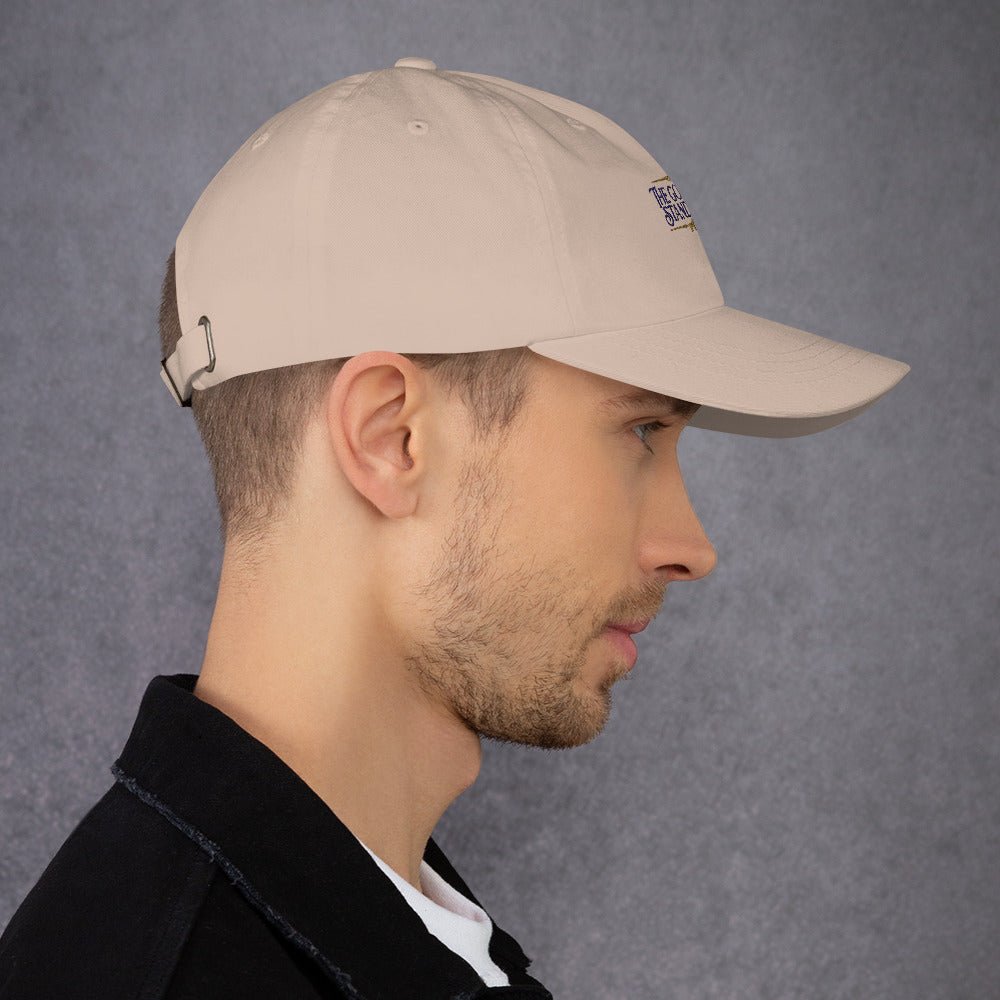 Embroidered Golden Retriever cap, stitched in cognac thread, made in Canada by The Loyal Mark.