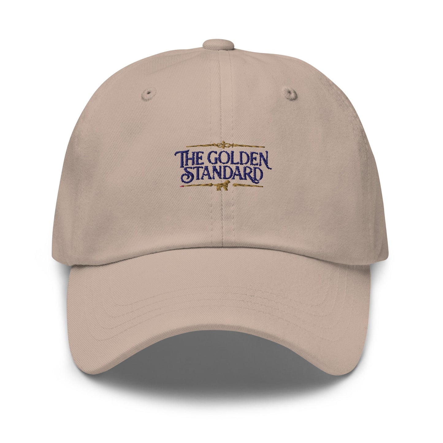 Back view of the embroidered Golden Retriever cap showing fit, The Loyal Mark