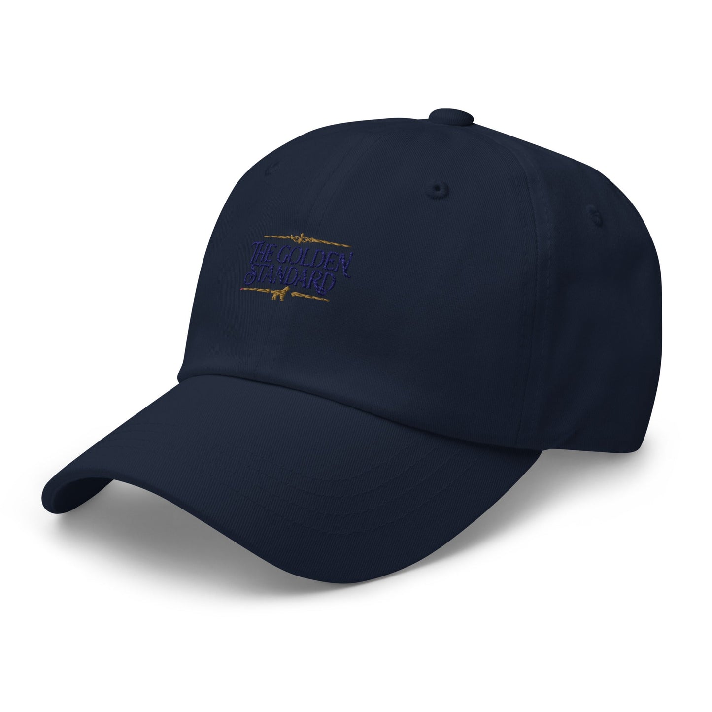 Lifestyle shot of the embroidered Golden Retriever cap, The Loyal Mark