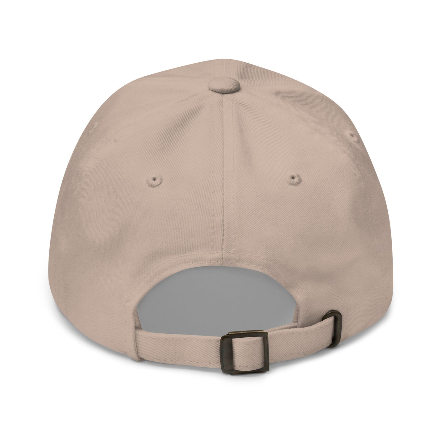 Lifestyle shot of the embroidered Golden Retriever cap, The Loyal Mark