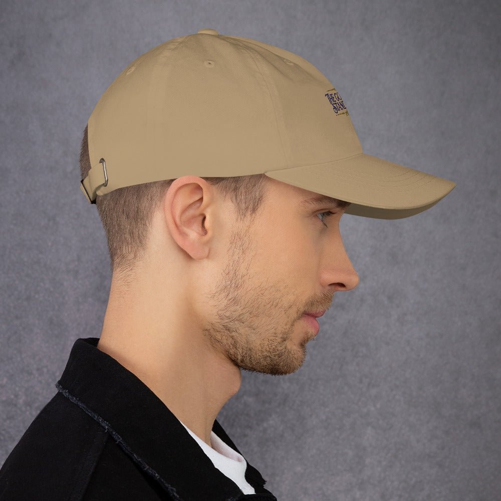Embroidered Golden Retriever cap, stitched in cognac thread, made in Canada by The Loyal Mark.