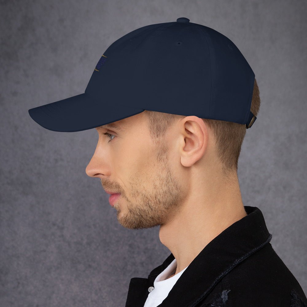 Embroidered Golden Retriever cap, stitched in cognac thread, made in Canada by The Loyal Mark.