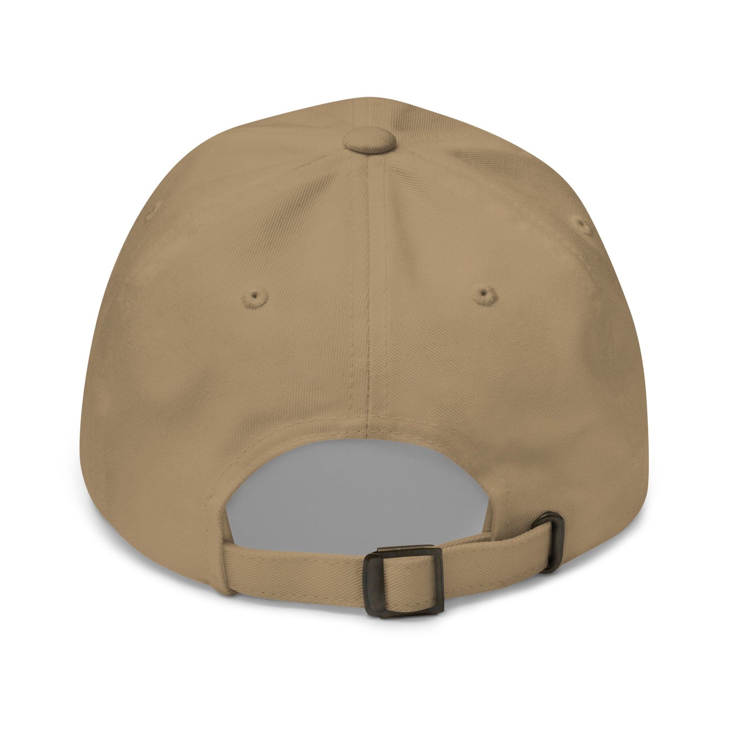 Lifestyle shot of the embroidered Golden Retriever cap, The Loyal Mark