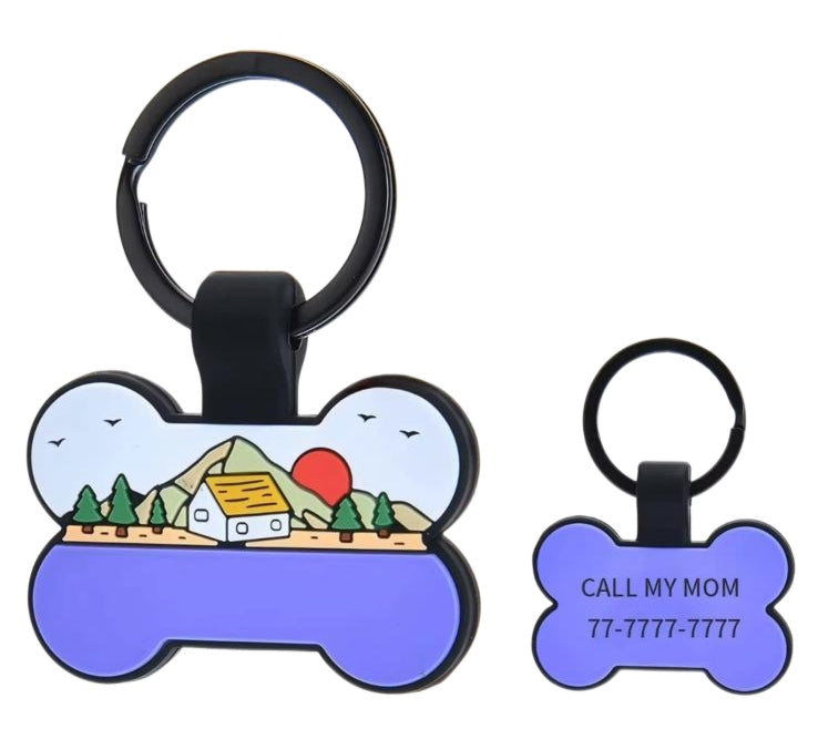 Cabin Dusk silicone bone tag