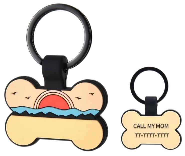 Sunset Beach silicone bone tag