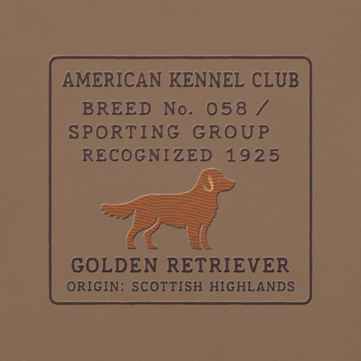 Back view of the embroidered Golden Retriever tee showing fit, The Loyal Mark