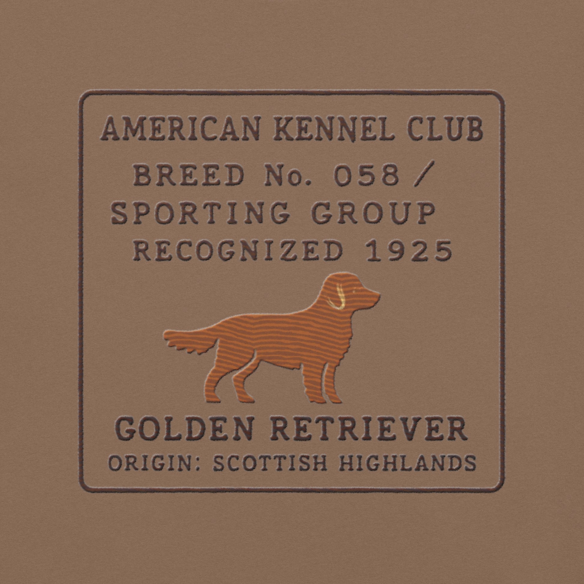 Back view of the embroidered Golden Retriever tee showing fit, The Loyal Mark