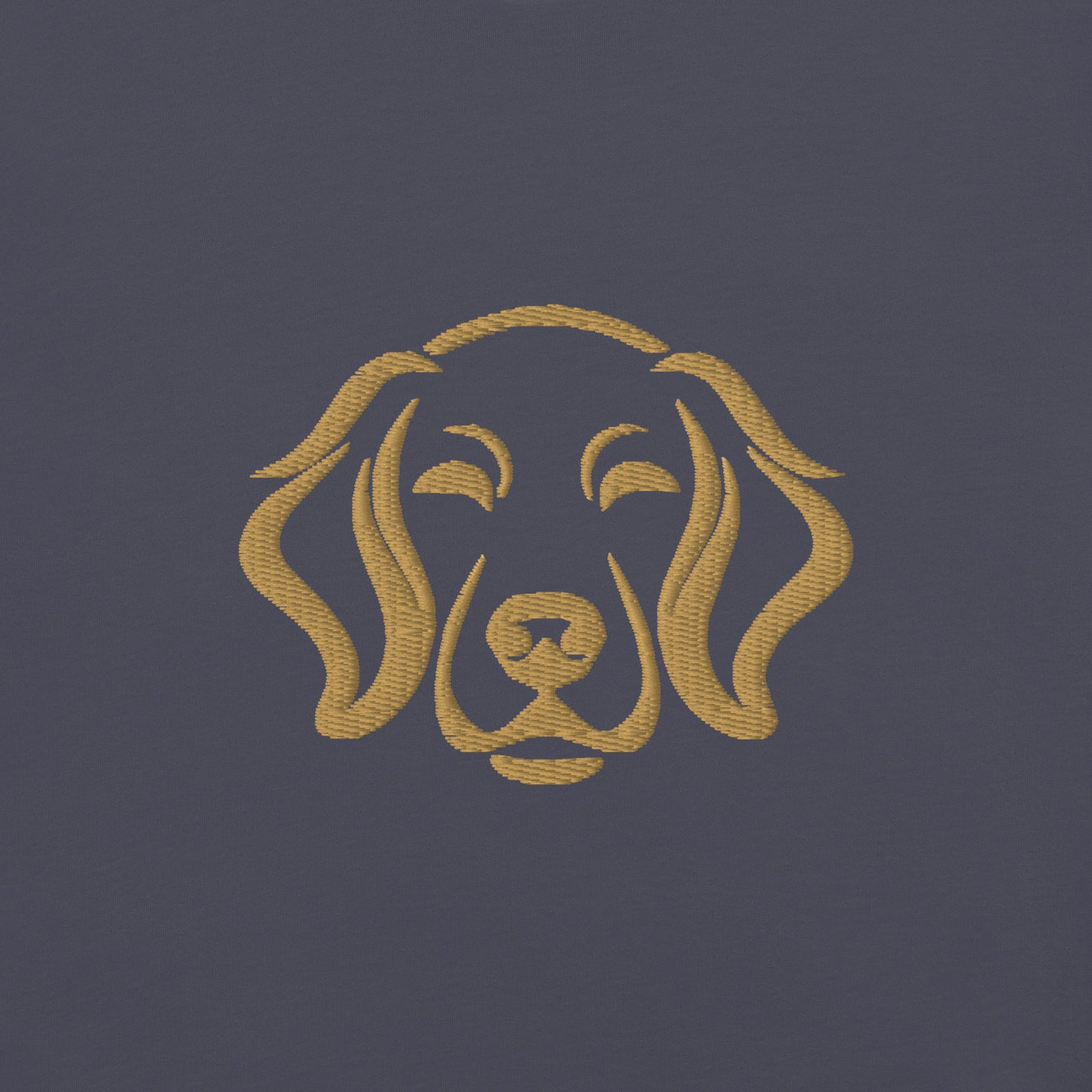 Back view of the embroidered Golden Retriever tee showing fit, The Loyal Mark