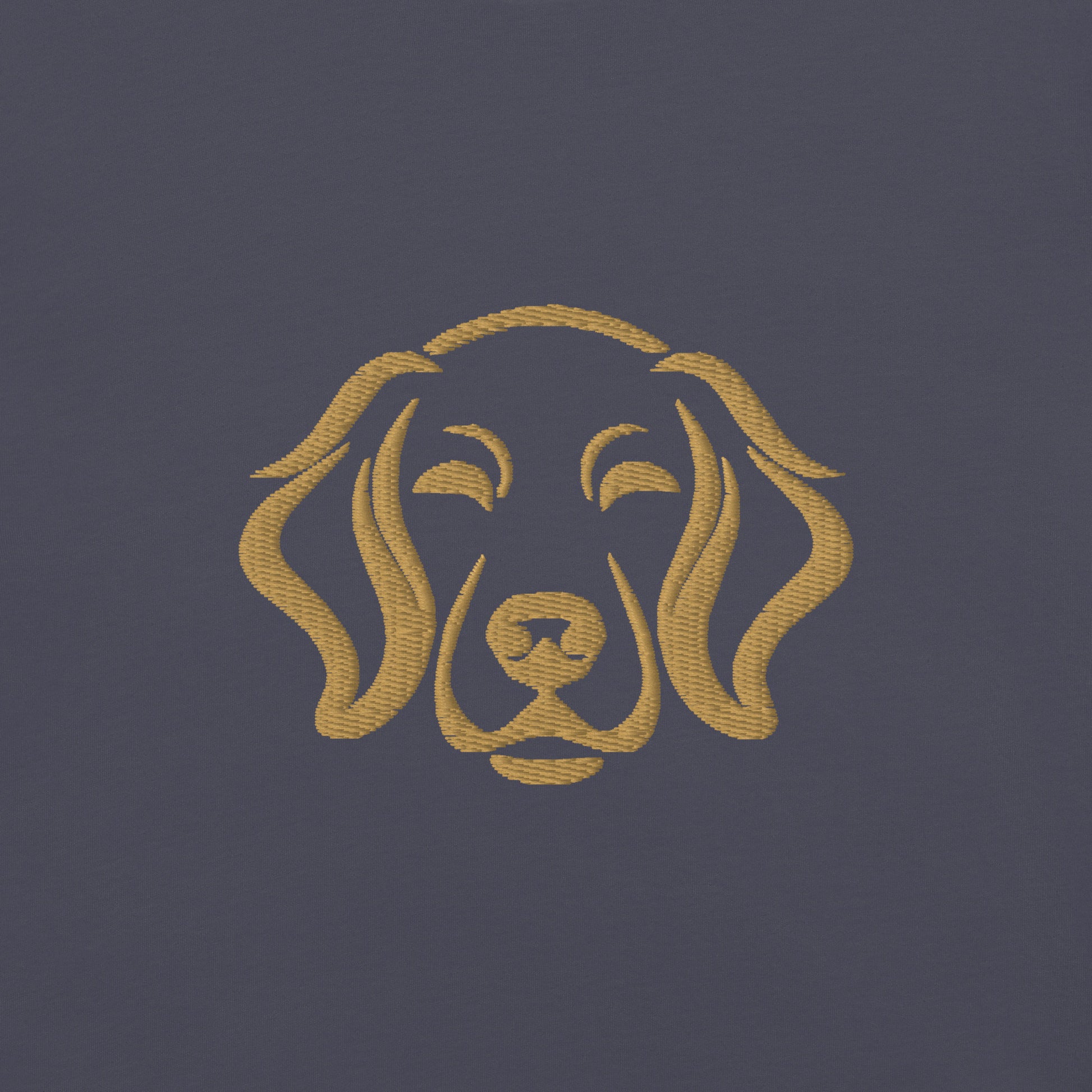 Back view of the embroidered Golden Retriever tee showing fit, The Loyal Mark