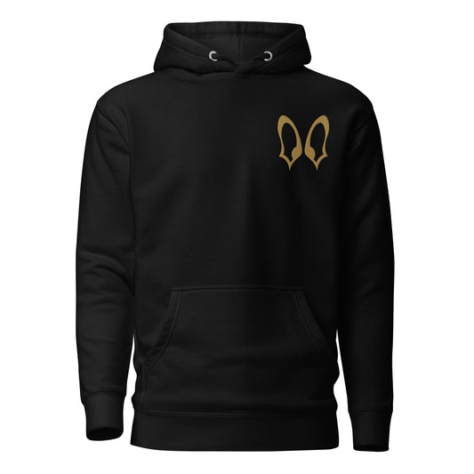 Embroidered French Bulldog hoodie in premium fabric, personalized with dog's name, made in Canada by The Loyal Mark