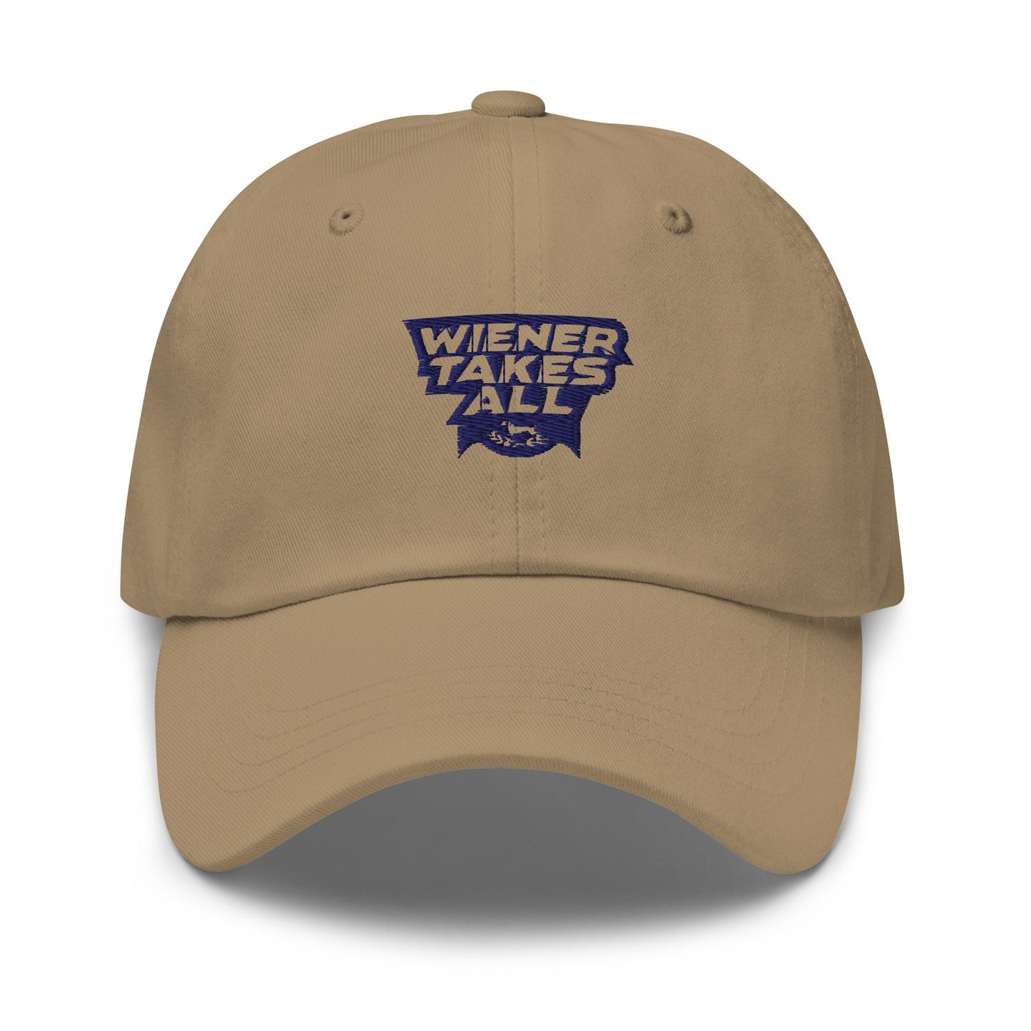 Embroidered Dachshund cap stitched in cognac thread, made in Canada by The Loyal Mark