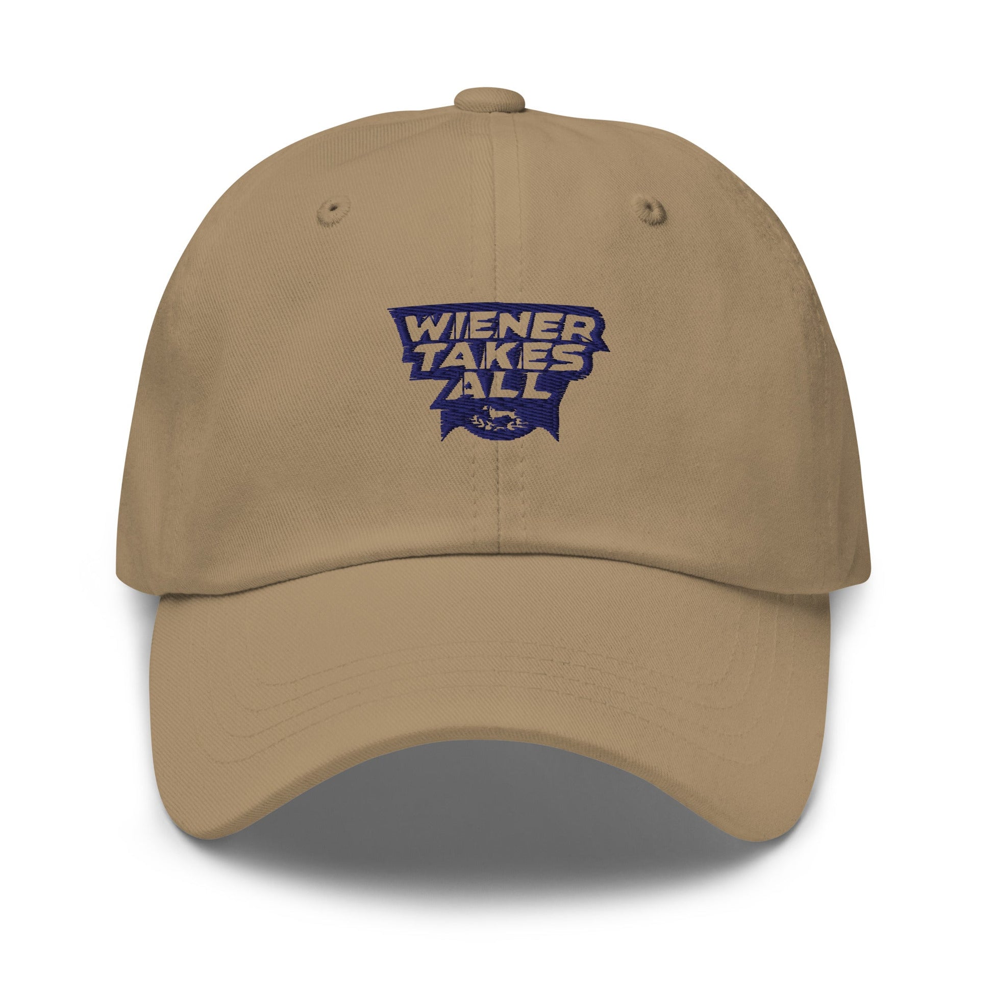 Embroidered Dachshund cap stitched in cognac thread, made in Canada by The Loyal Mark