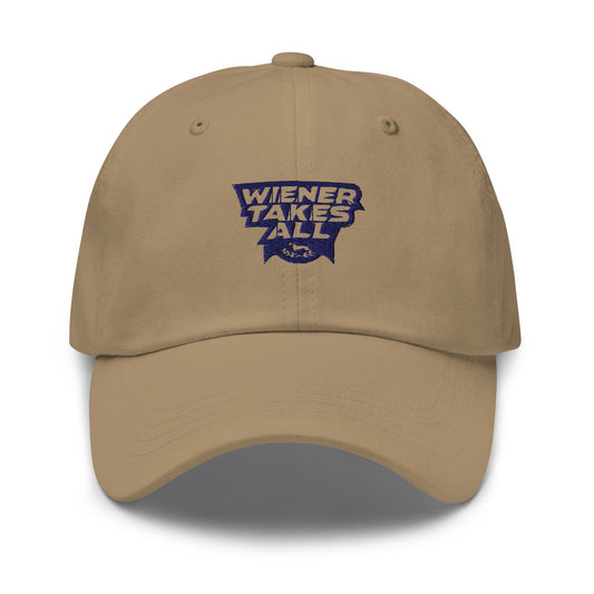 Embroidered Dachshund cap stitched in cognac thread, made in Canada by The Loyal Mark