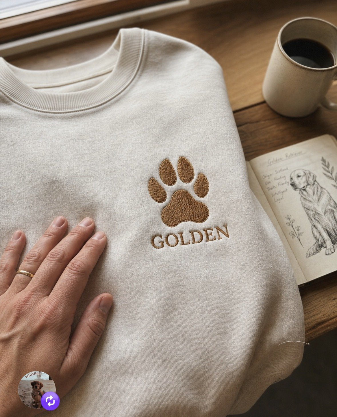 Single-needle paw embroidery macro